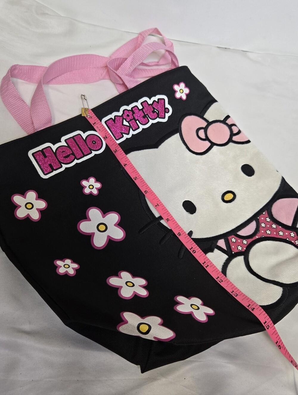 VINTAGE Y2K Sanrio Hello Kitty kawaii floral tote bag purse - Picture 8 of 8